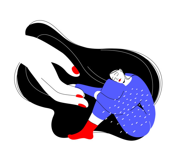 友好的支持-彩色平面设计风格的插图图片下载