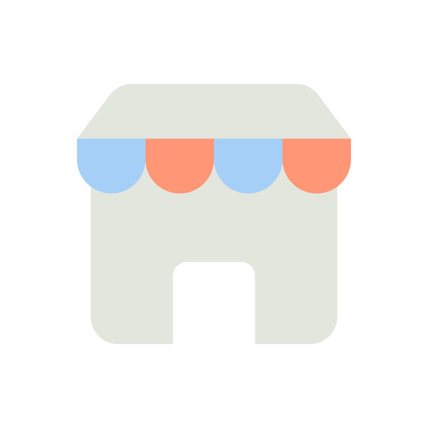 商店位置平面彩色ui图标图片下载