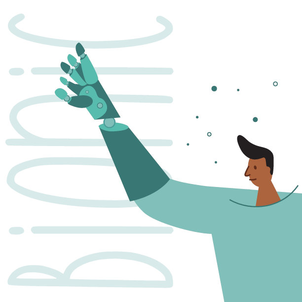 这位残疾人装有仿生钛植入物或假手。矢量插图与短语BIONIC。图片下载