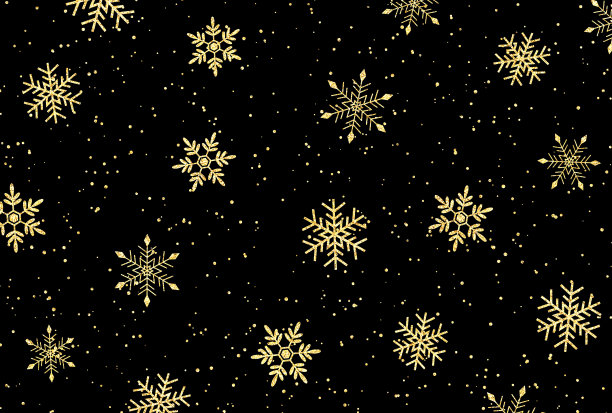 闪闪发光的雪花背景插图图片下载