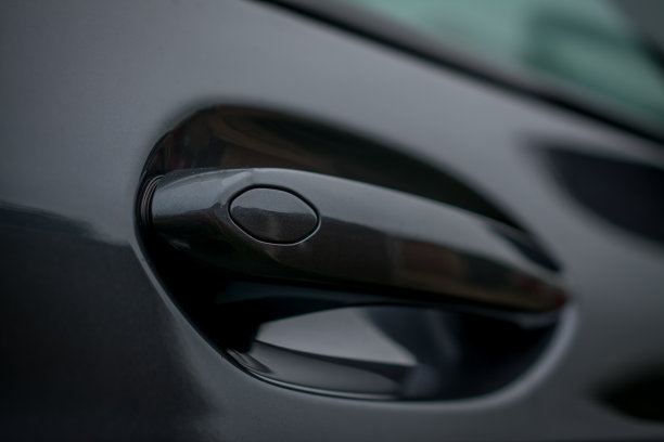 内饰现代豪华灰黑色轿车，汽车细节，关键图片下载