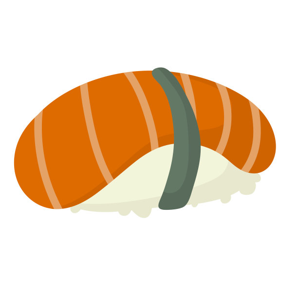 芝麻寿司卷，日本菜。寿司卷卡通风格图标。寿司孤立在白色背景上。矢量卡通寿司。手绘寿司卷。西安的食物图片下载