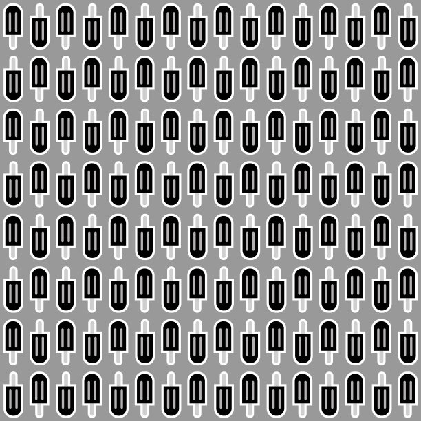 黑灰色单色冰淇淋棒状无缝图案为纺织品和包装纸图片下载