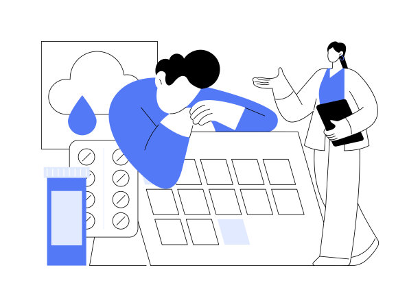 季节性情感障碍治疗抽象概念矢量插图。图片下载