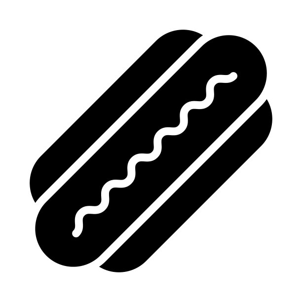 热狗符号图标简单的创意线图标图片下载