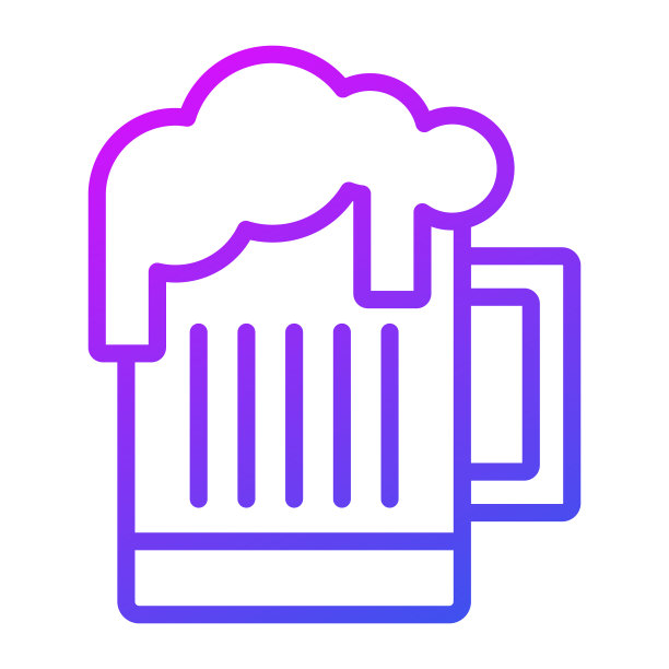 简约创意啤酒线条图标图片下载