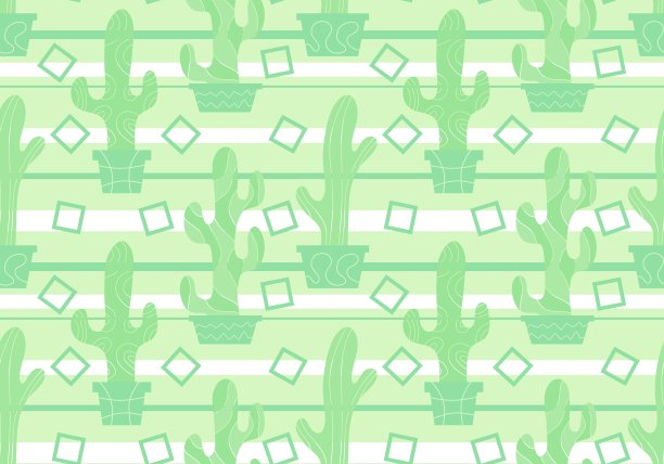 夏季仙人掌印花，适用于织物、纺织品、包装、礼品、卡片和亚麻制品图片下载