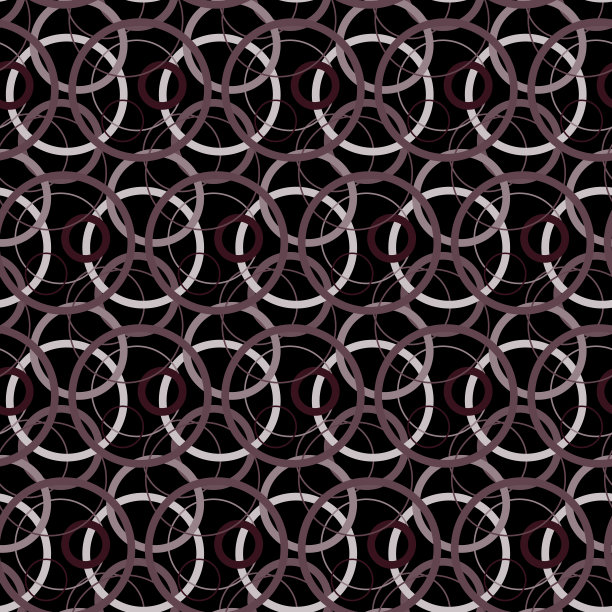 黑色背景上的无缝图案圆形圆形纺织品设计图片下载