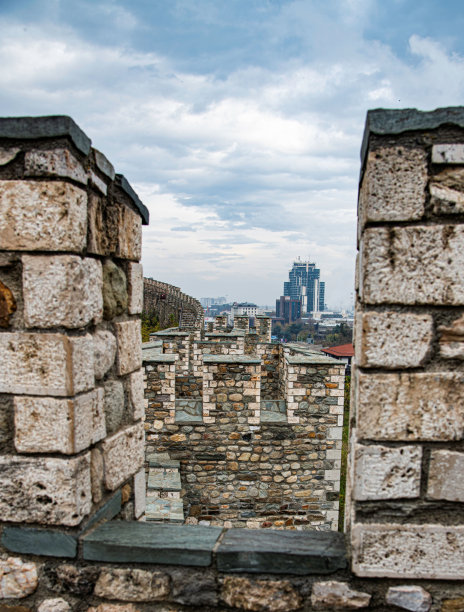 斯科普里的城堡城垛图片下载