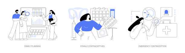 妇女保健抽象概念矢量插图。图片下载