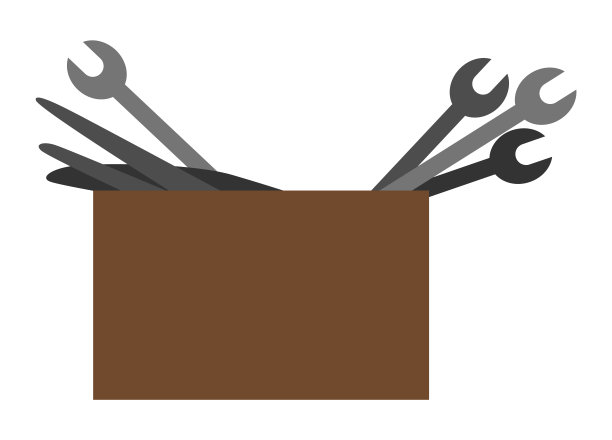 储藏室图标或家用设备。装有仪器的盒子。必须有符号。平面风格的矢量插图图片下载