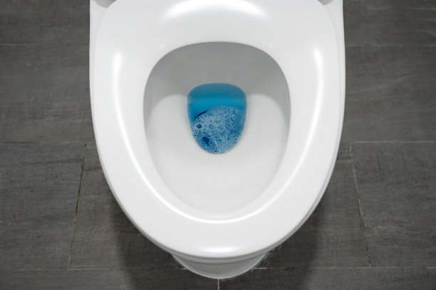 浴室里的陶瓷灰色上有白色的抽水马桶，盖子开着图片下载