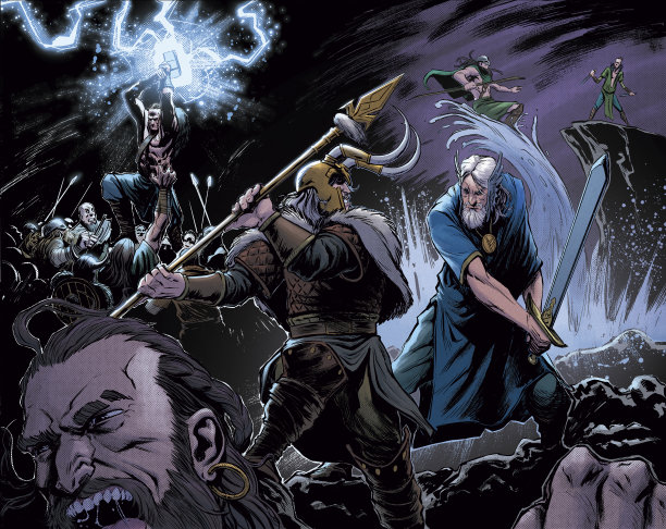 北欧神话中埃西尔神与凡尼尔神之间的伟大神话战争图片下载