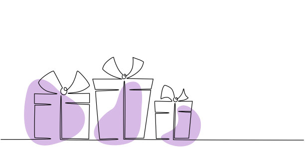 装饰连续线条手绘元素，适用于婚纱照册、请柬。图片下载