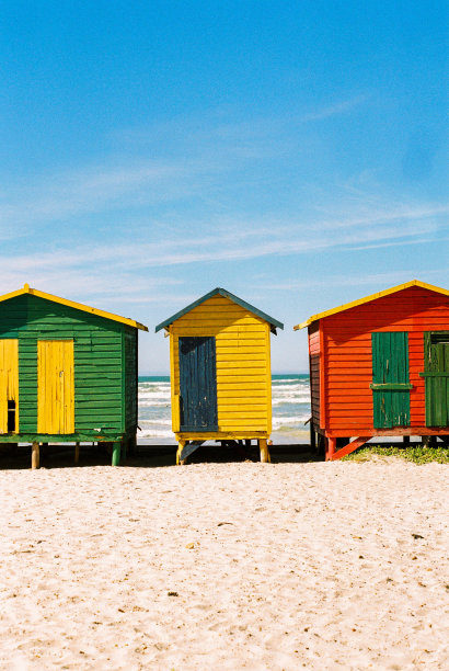 开普敦Muizenberg的海滩小屋图片下载