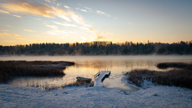 冬天太阳升起图片下载