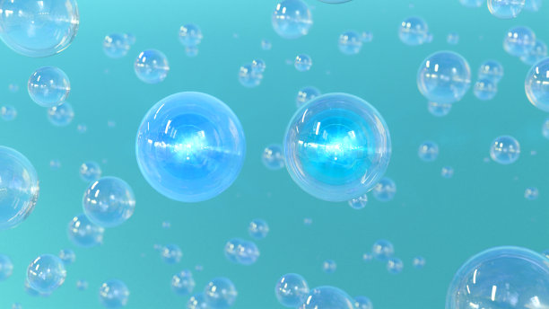 化妆品血清气泡散焦背景图片下载