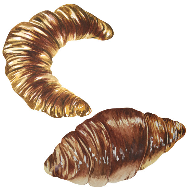 水彩烘焙产品。白色背景手工制作。光栅图片下载