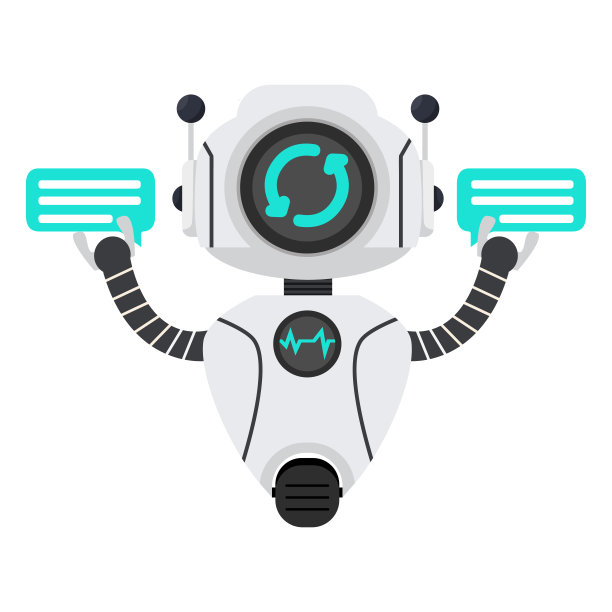 可爱的白艾机器人说话语音泡泡图片下载