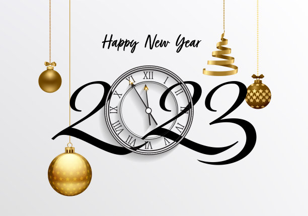 2023年新年快乐海报、横幅、网站设计图片下载