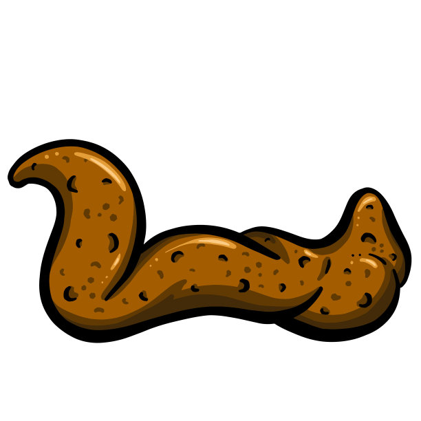 有趣的卡通便便或便便矢量插图图片下载