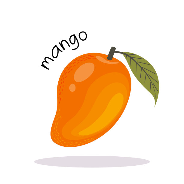 成熟新鲜芒果的矢量插图。图片下载