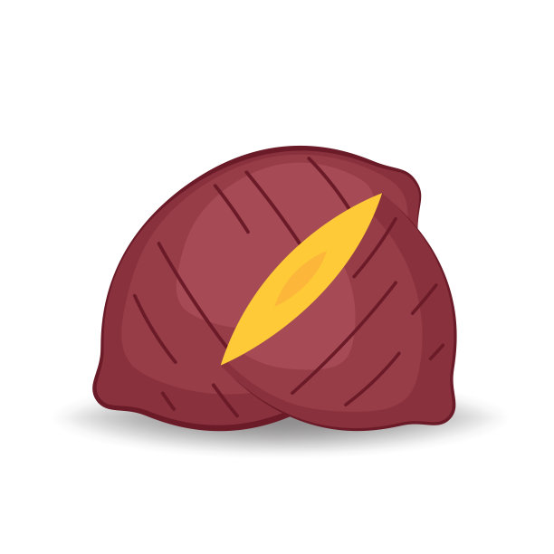 烤红薯。甘薯向量。白底红薯。图片下载