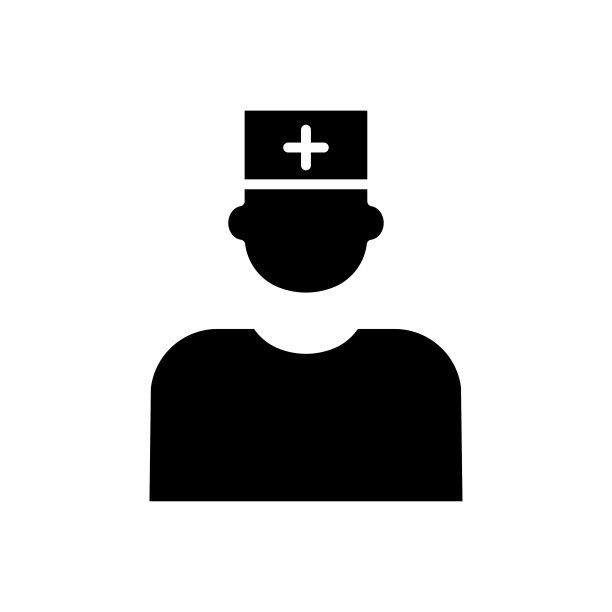 护士图标说明。字形图标样式。与保健和医疗相关的图标。简单的矢量设计可编辑图片下载