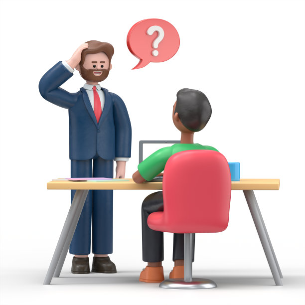 卡通人物的3D插图。晚做总比不到好。白底3d渲染。图片下载