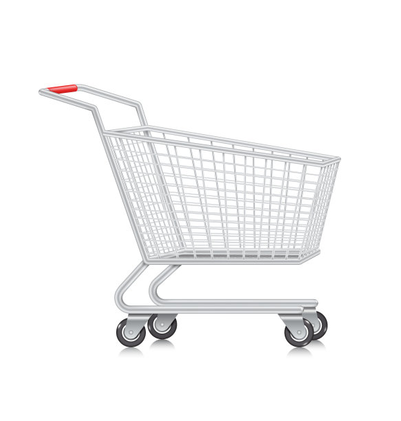 空购物车侧视图设计各种购物促销图片下载