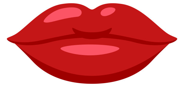 红色的嘴唇。性感女士的象征。吻的迹象图片下载