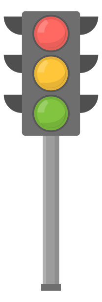 交通灯图标。卡通城市道路信号孤立的白色图片下载