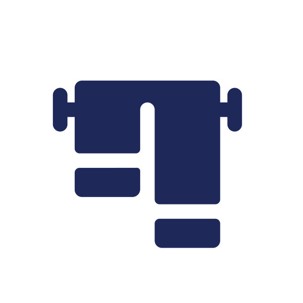 毛巾黑色字形ui图标图片下载