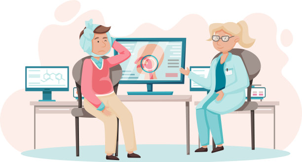 健康护理，体检，病人预约医生。耳鼻喉科图片下载