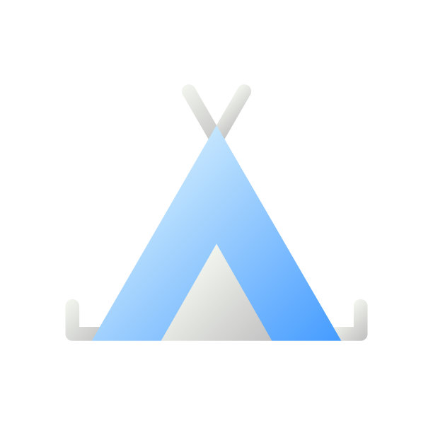 露营地平面渐变双色ui图标图片下载