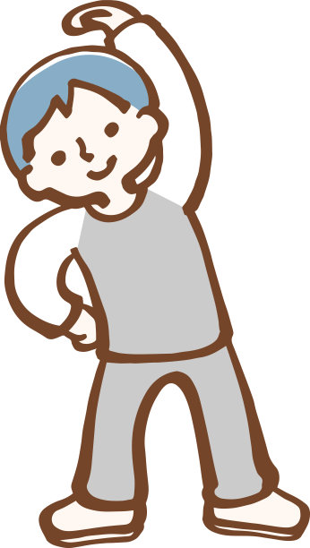 一个人做体操的插图图片下载