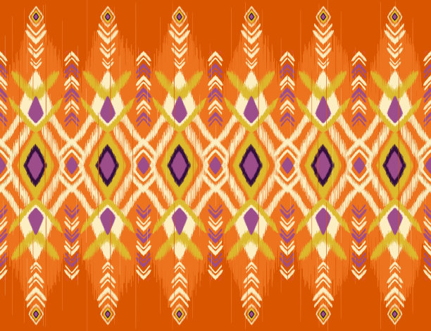 彩色黄色民族图案。图片下载