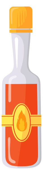 辣酱图标。玻璃瓶里的卡通红辣椒图片下载