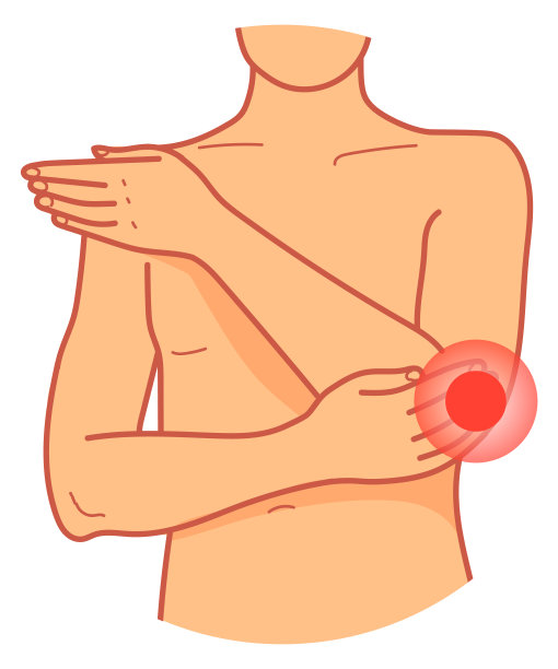 肘部疼痛图标。卡通手关节损伤图片下载