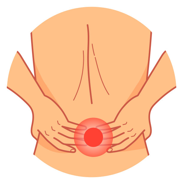 背部疼痛图标。脊柱损伤。卡通背痛图片下载