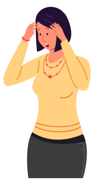 震惊的女人。尖叫压力大的人。愤怒的字符图片下载