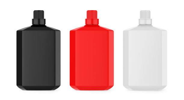 空白化妆品塑料瓶与螺旋盖模型模板，3d渲染插图图片下载