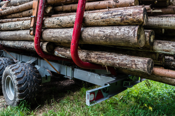 满载原木的卡车01图片下载