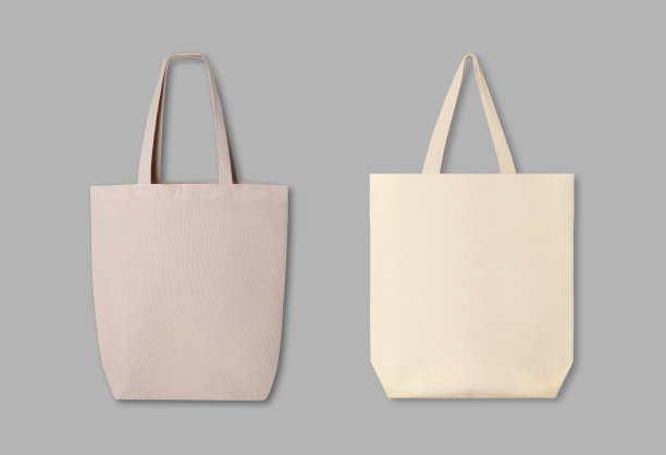 纺织环保袋浅灰色背景，拼贴。模拟设计图片下载