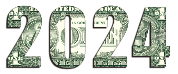 2024新年真实1美元钞票钞票质地反面背景图片下载