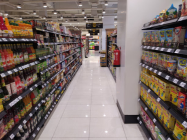 超市的离焦视图图片下载
