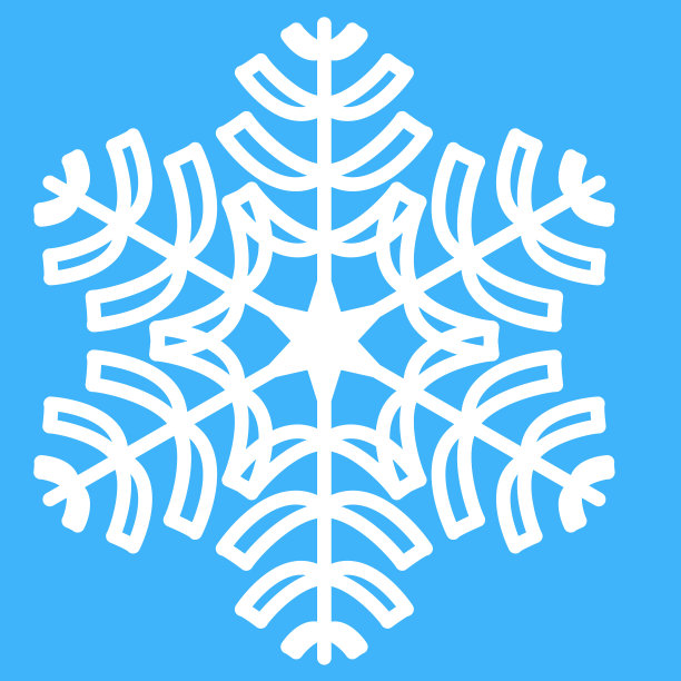 对称雪花是一种水晶形状的圣诞雪花图片下载