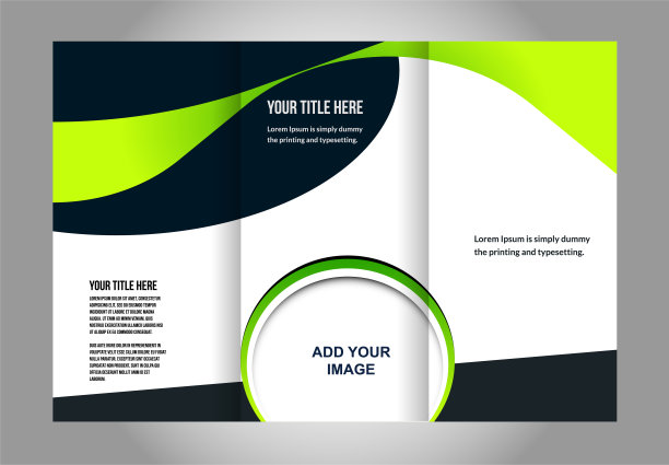 三折公司商业商店模型和宣传册设计图片下载