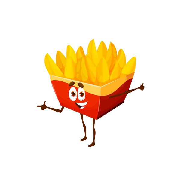 卡通炸薯角人物，快餐图片下载