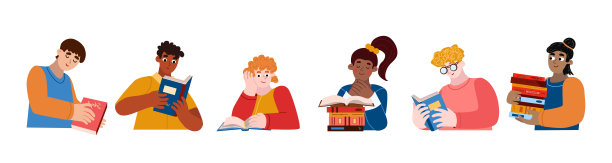 多元文化的阅读人群图片下载